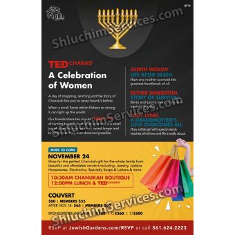 Chanukah Boutique & TED Talk Flyer Design