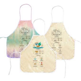 Color / Tie-Dye your own Chanukah Latke Apron!
