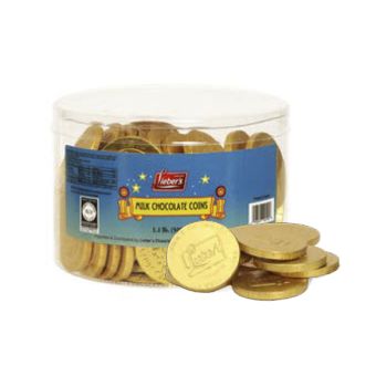 Milchig Chocolate Gelt Tub by Liebers (80 Coins, 6 Grams)