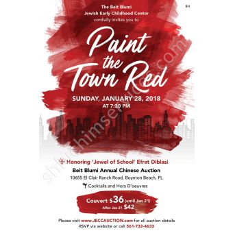 Paint the Town Red Flyer Design