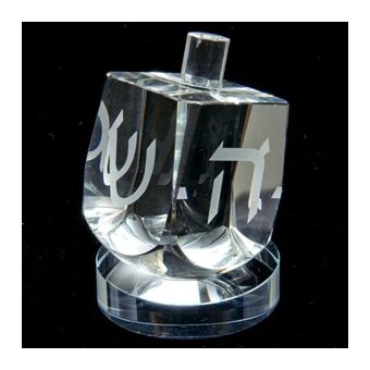 Crystal Dreidel with Stand