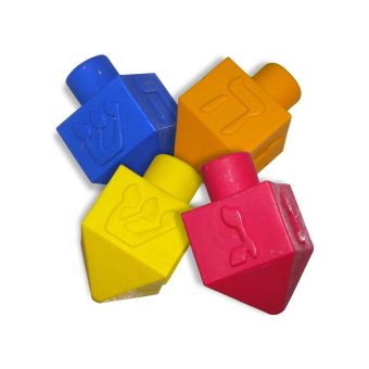 Individually Wrapped Assorted Colors Dreidel Crayons - Bags of 50