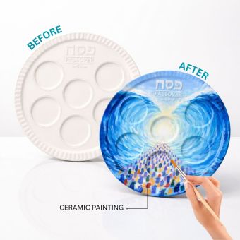 Ceramic Seder Plates - Ships from CA & NJ
