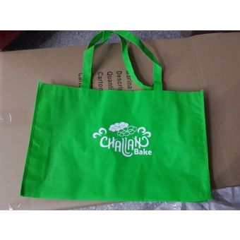 Nonwoven Green Challah Bake Tote Bags