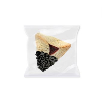 Black sprinkle hamantashen - Indiv. wrapped (Min: 100)