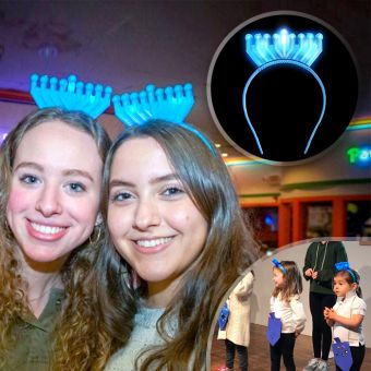 LED LIGHT UP and FLASHING Chanukah Menorah Headbopper