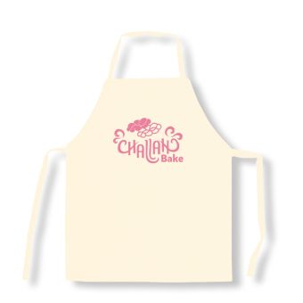 NEW Linen Cotton Challah Bake Aprons with Pink Writing