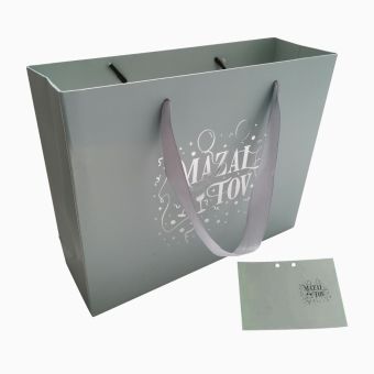 Standard Mazal Tov Gift Bag & Card (12W x 10H x 4D)