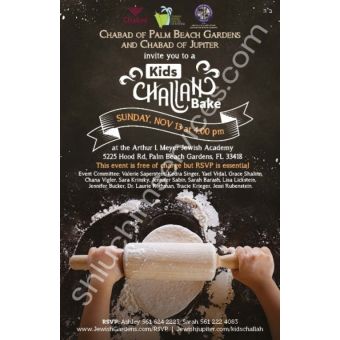 Kids Mega Challah Bake Flyer Design