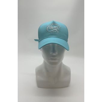 Adult Light Blue Baseball Cap – Am Yisrael Chai Embroidered Hat, Jewish Pride Cap