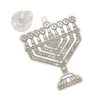 Large Chanukah Menorah Light / Sun Catcher 5 x 4 inch