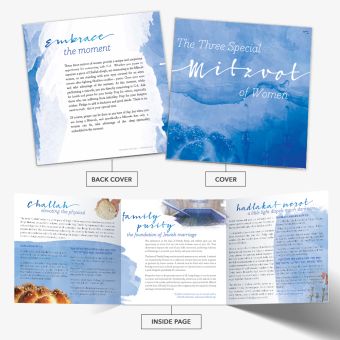Blue 3 Mitzvot Brochure For Women - Ships From NV & PA