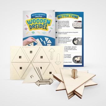Create / Color your own Wooden Magen Dovid Dreidel
