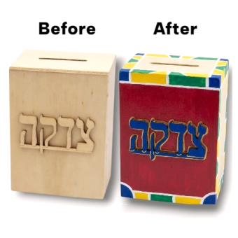 Paint Your Own Wooden Tzedakah Box - Creative DIY Craft for All Ages