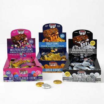 Parve & Milchig Chocolate Coin Boxes - Paskesz NUT FREE 24 bags in box