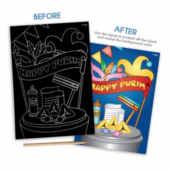 Purim Festival Scratch Art