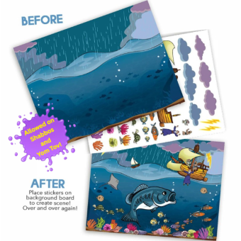 Yom Kippur Yonah Reusable Sticker Scene - ALLOWED ON SHABBOS AND  YOM TOV!