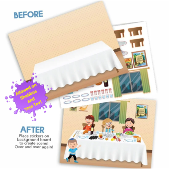 Rosh Hashana Table Reusable Sticker Scene - ALLOWED ON SHABBOS AND YOM TOV!