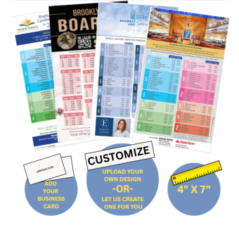 4x7 Custom Candle Lighting Magnet with Matching Business Card