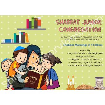 Kid's shabbat Junior Congregation Postcard Design