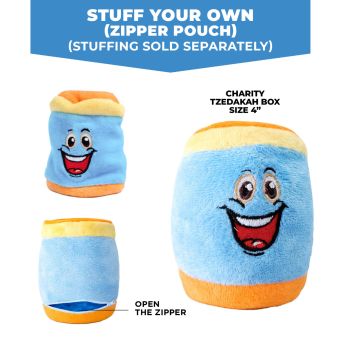 Build / Stuff your Own Plush Charity Tzedakah Box (No Stuffing) 4"
