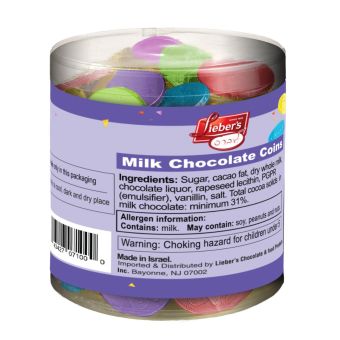 Milk Choco Coins Multi Colored Liebers (80 Coins)