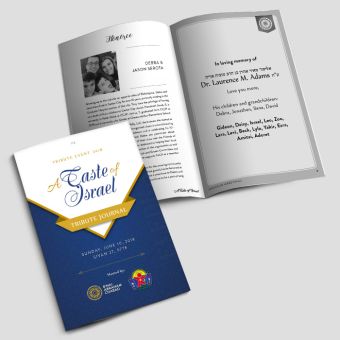 Tribute Dinner Journal Design
