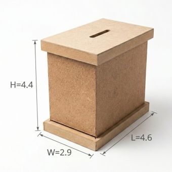 Preassembled - Decorate Your Own Wooden Tzedakah Box - (4.6L x 2.9W x 4.4H)