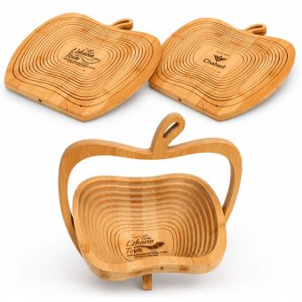 Rosh Hashana Apple Shaped Basket and Challah Tray