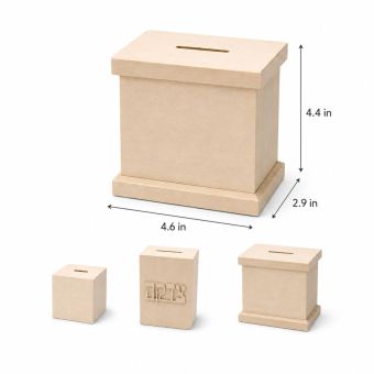 Preassembled - Decorate Your Own Wooden Tzedakah Box - (4.6L x 2.9W x 4.4H)
