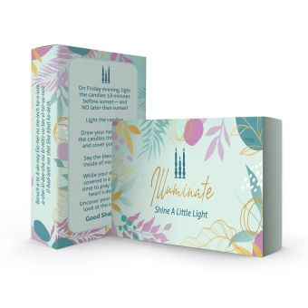 Light Blue Illuminating Candlelighting Box for Mini 2 Tealights – No Tealights or Matches Included