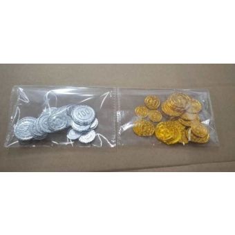 25 Plastic Coins - Hebrew School Tokens / Chanukah Gelt