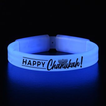 Blue Glow Bracelet for Chanukah Celebrations and Jewish Holidays