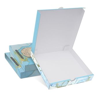 Pesach Matzah Box 1.5"H - Bakery Style Ship Only (Opens like a pizza box)