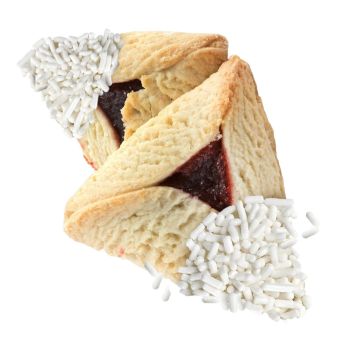 10lb Bulk Hamantashen (not individually wrapped) with White Sprinkle approx 110-120 pieces