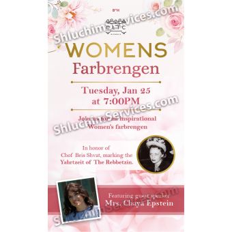 Womens Farbrengen Flyer Design