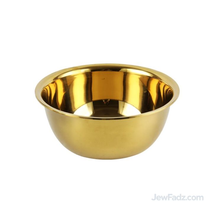 Gold Stainless Steel 5QT Mixing Bowl for Baking & Cooking