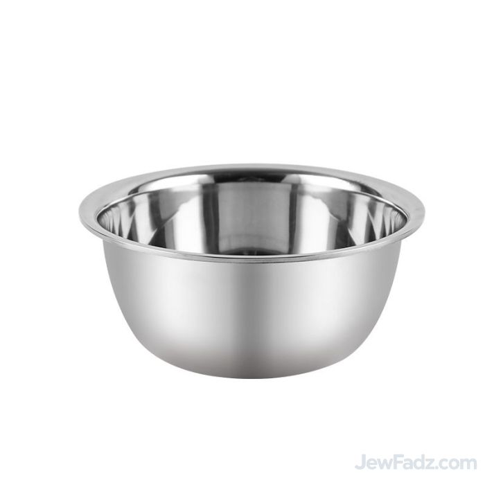 Silver Stainless Steel 5QT Mixing Bowl for Baking & Cooking