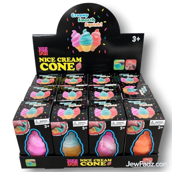 Empty NeeDoh Ice Cream Cone squeeze toy packaging boxes
