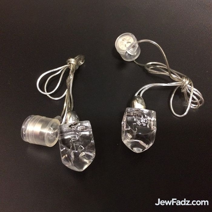 LED Dreidel Necklace
