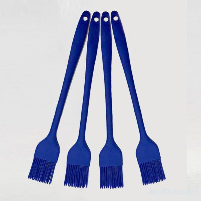 Plain blue silicone egg brush for Challah baking or egg wash – food-grade pastry tool