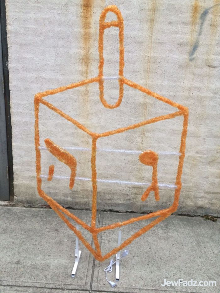 Gold Dreidel Light Up decorations -  Jewish festival