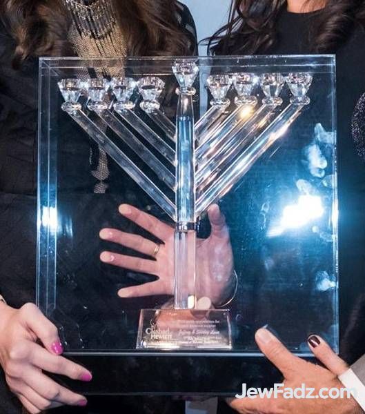 JewFadz Exquisite Crystal Menorah with engraving - Jewish Traditional Chanukah Menorah