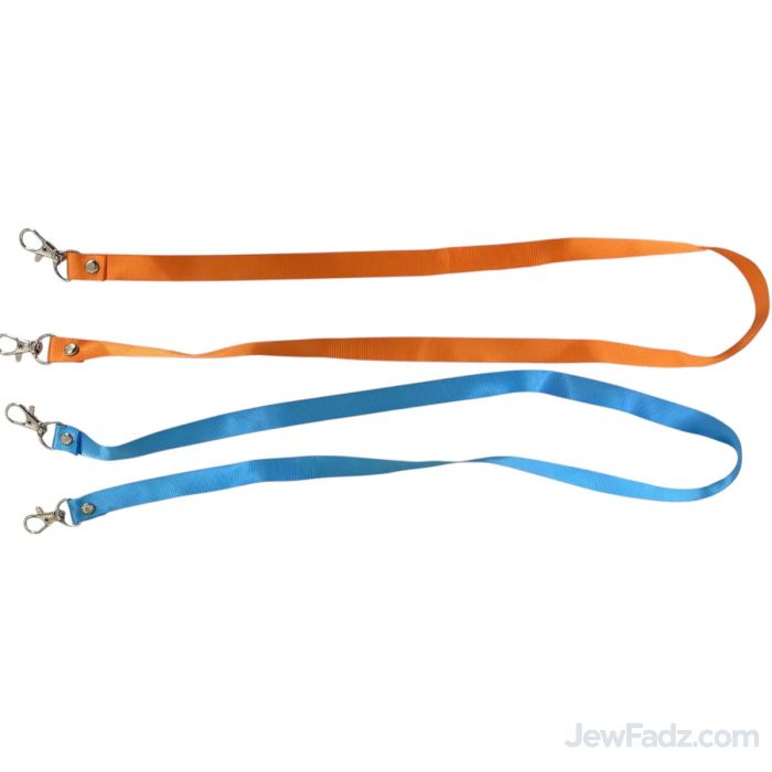 Assorted color bottle straps with two keychains – orange and blue lanyards for attaching water bottles