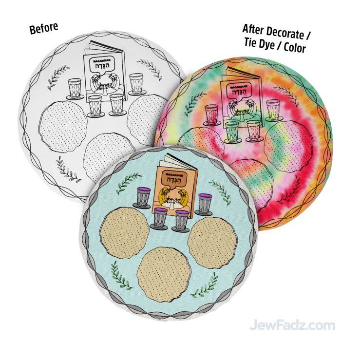 Passover Matzah Cover with Three Compartments for Seder