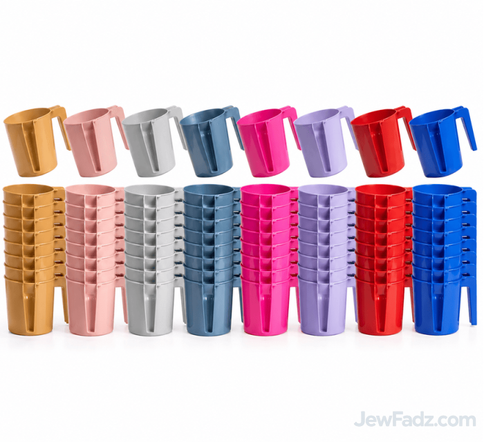 Plastic Negel Vasser Washing Cups Assorted Colors 80 Pack