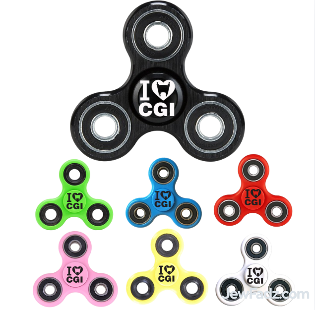  I Love CGI Fidget Hand Spinner – Camp Gan Israel Jewish Pride Toy in Multiple Colors