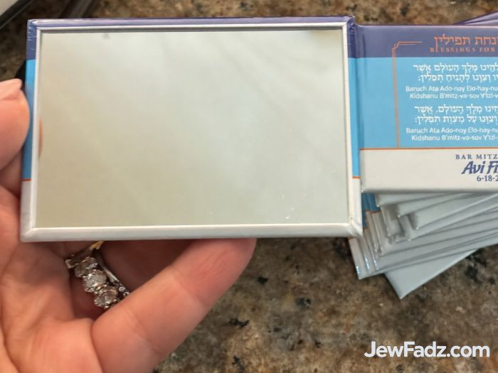 Blessings for the Tefillin - Custom Mirror