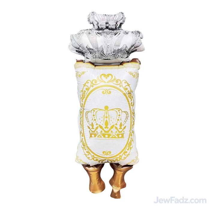 foil sefer torah inflatable- 21 inces tall x 14 inches wide