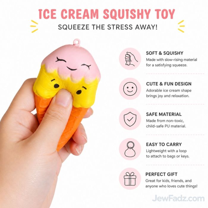 Ice Cream Squishy Toy - Perfect Shavuos swag